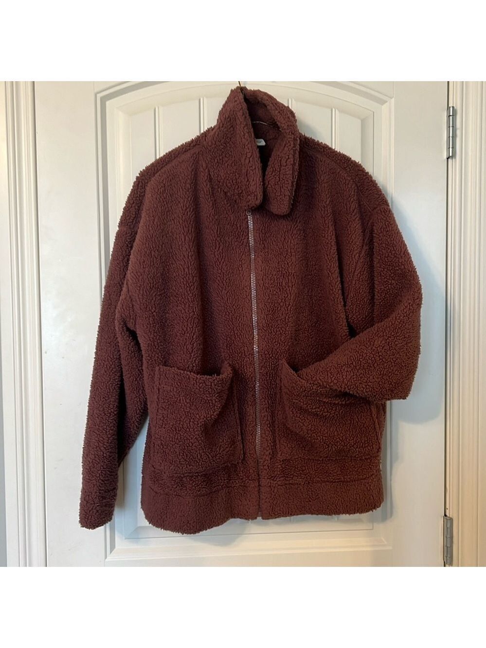 Pink Victoria’s Secret Sherpa full-zip jacket